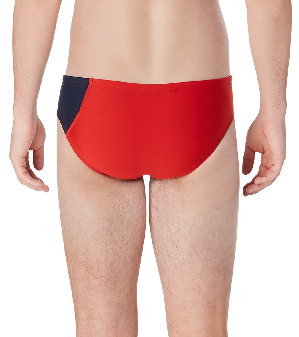 Speedo Vibe Men's Assymetrical Colorblock One Brief Swimsuit