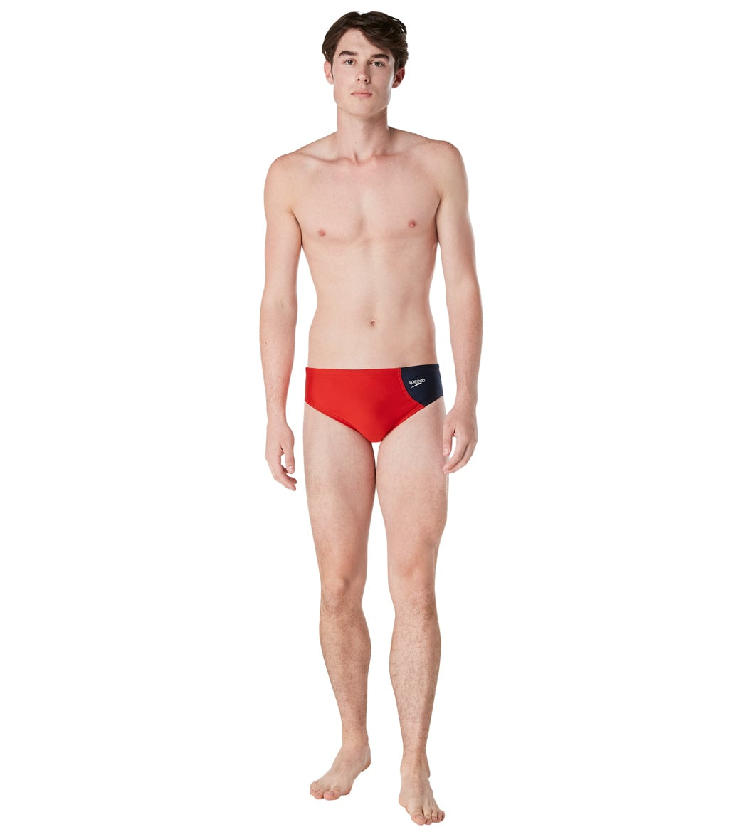 Speedo Vibe Men's Assymetrical Colorblock One Brief Swimsuit