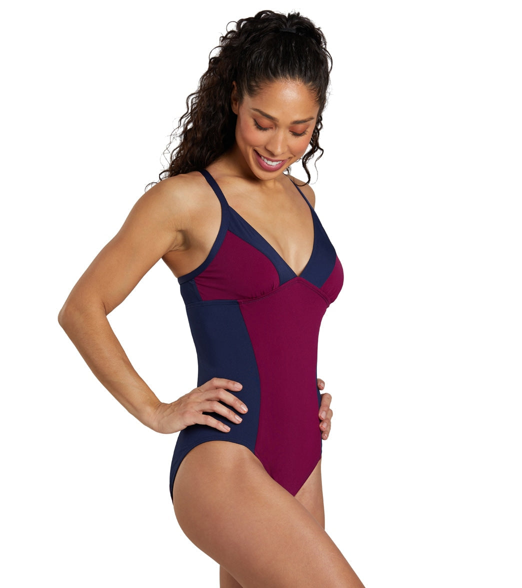 See Her Swim Women's The I.M. Triangle Top One Piece Swimsuit