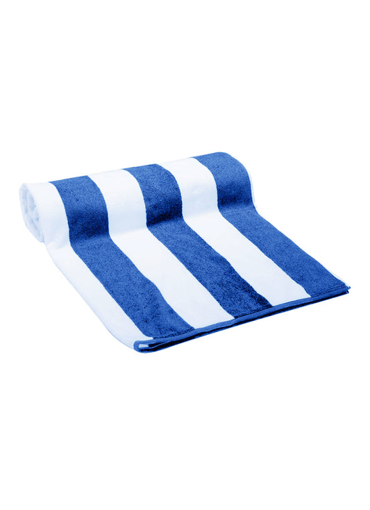 Dohler Marine Stripes Loop Terry Pool Towel 40" X 72"