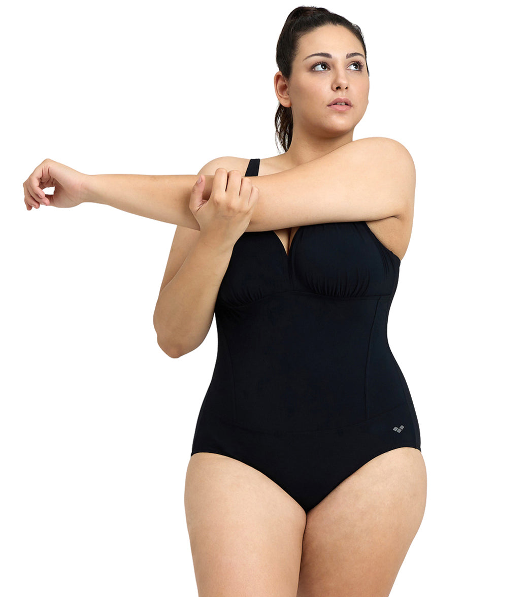 Arena Women's Plus Size Maura Solid U Back One Piece Swimsuit