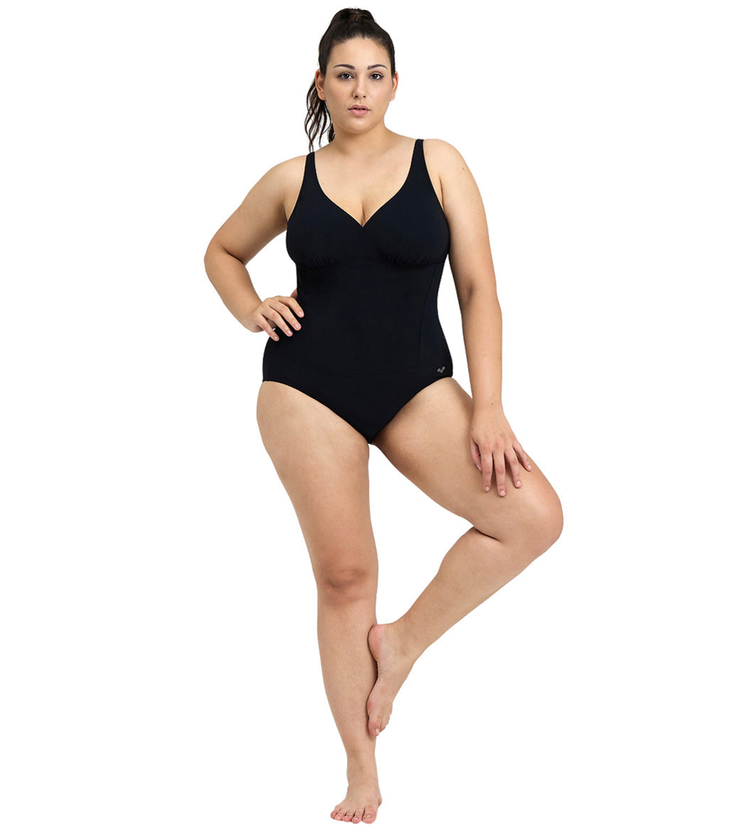 Arena Women's Plus Size Maura Solid U Back One Piece Swimsuit
