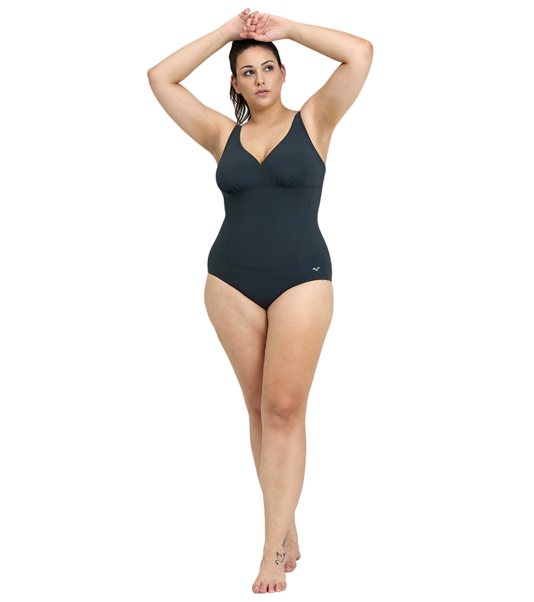 Arena Women's Plus Size Maura Solid U Back One Piece Swimsuit