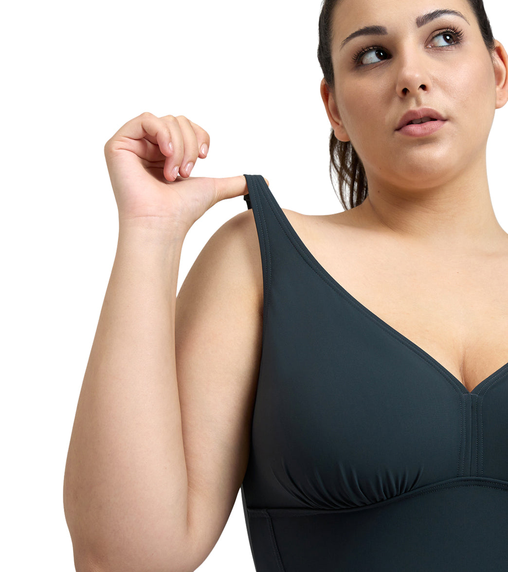 Arena Women's Plus Size Maura Solid U Back One Piece Swimsuit