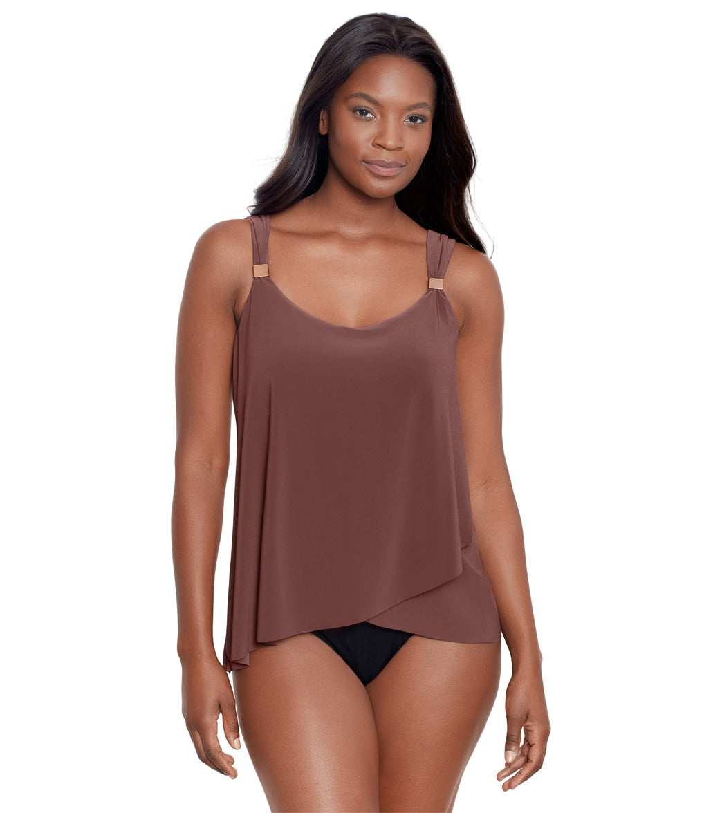 Miraclesuit Women's Razzle Dazzle Underwire Tankini Top