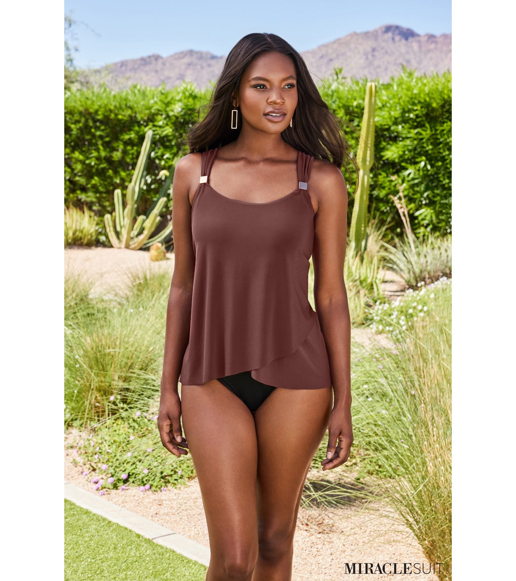 Miraclesuit Women's Razzle Dazzle Underwire Tankini Top