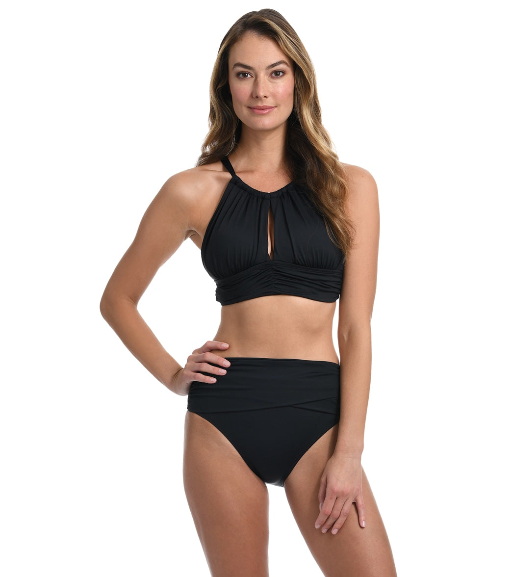 La Blanca Women's Island Goddess High Neck Bikini Top