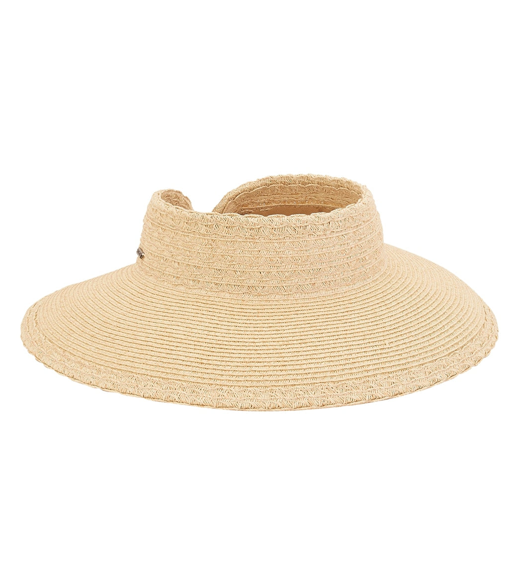 Sun N Sand Paperbraid Rollup Visor w/ Fancy Edge Trim