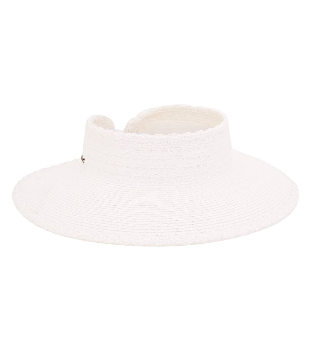 Sun N Sand Paperbraid Rollup Visor w/ Fancy Edge Trim