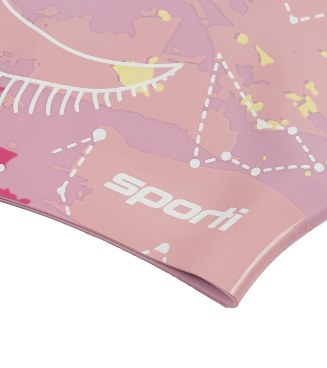 Sporti Galaxy Silicone Long Hair Bun Swim Cap