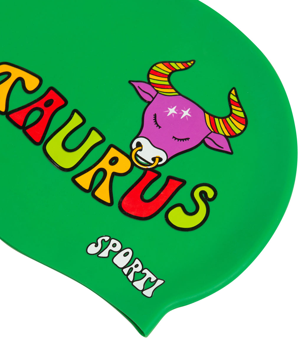 Sporti Groovy Zodiac Taurus Silicone Swim Cap