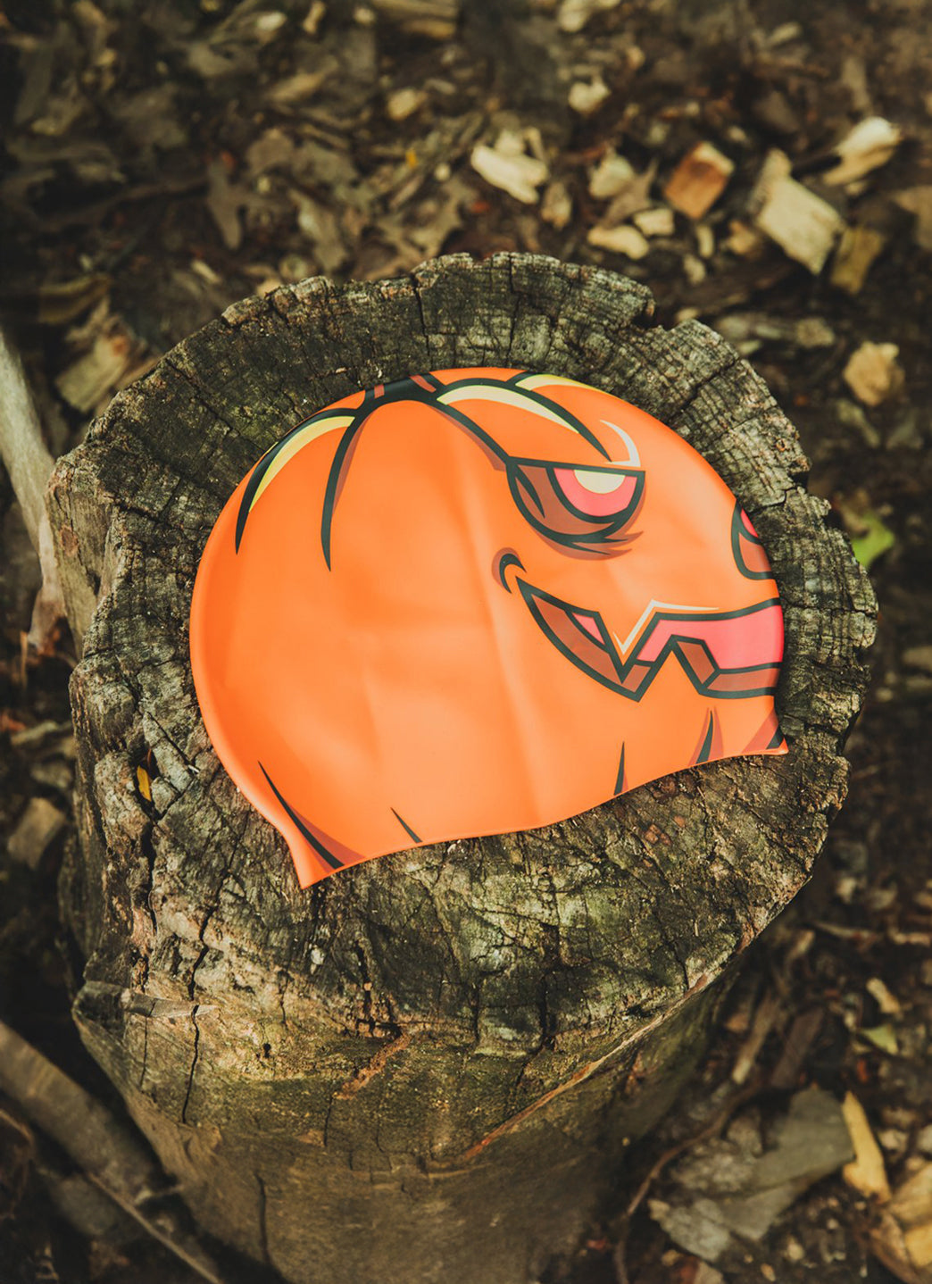 Sporti Pumpkin Head  Silicone Swim Cap