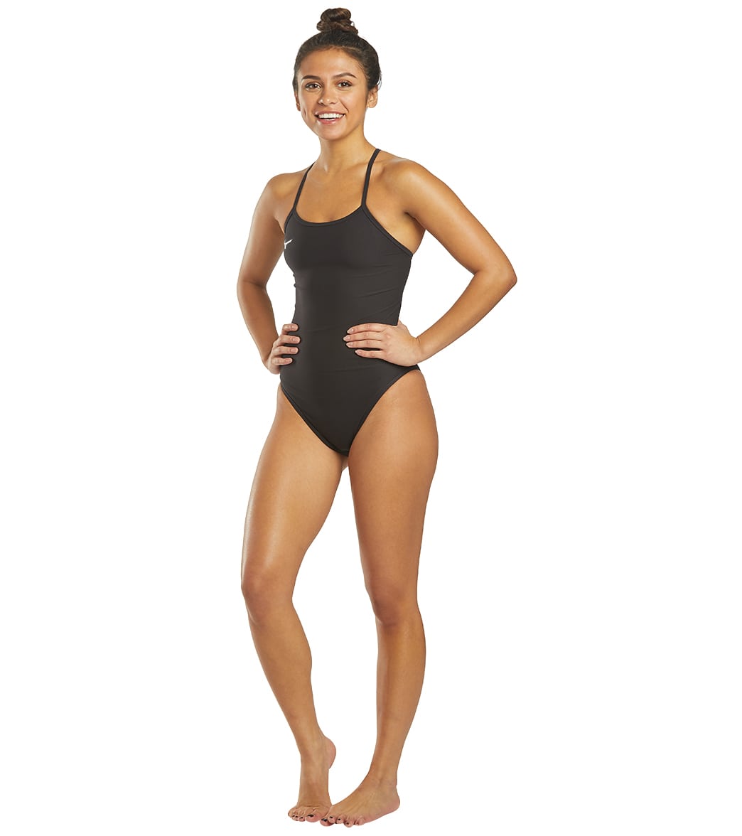 Mizuno Women's Exer Solid Thin Strap One Piece Swimsuit