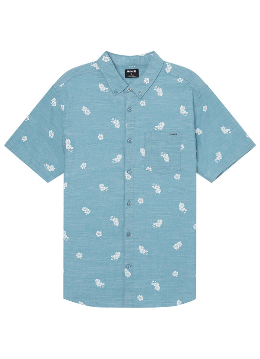 Hurley Men's One And Only Lido Stretch Short Sleeve Button-Up Shirt