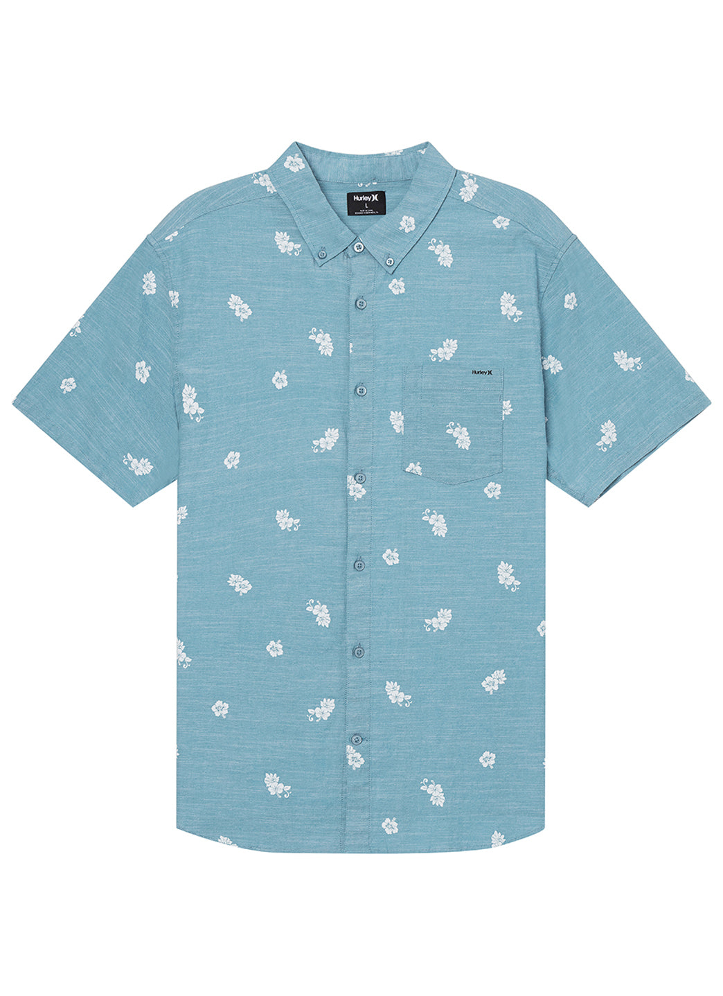 Hurley Men's One And Only Lido Stretch Short Sleeve Button-Up Shirt
