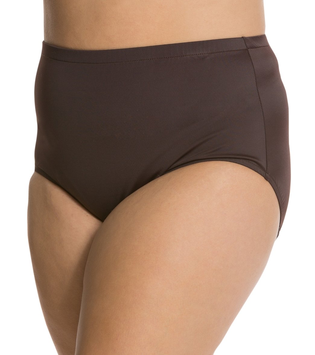 Maxine Plus Size Solids Full Bikini Bottom