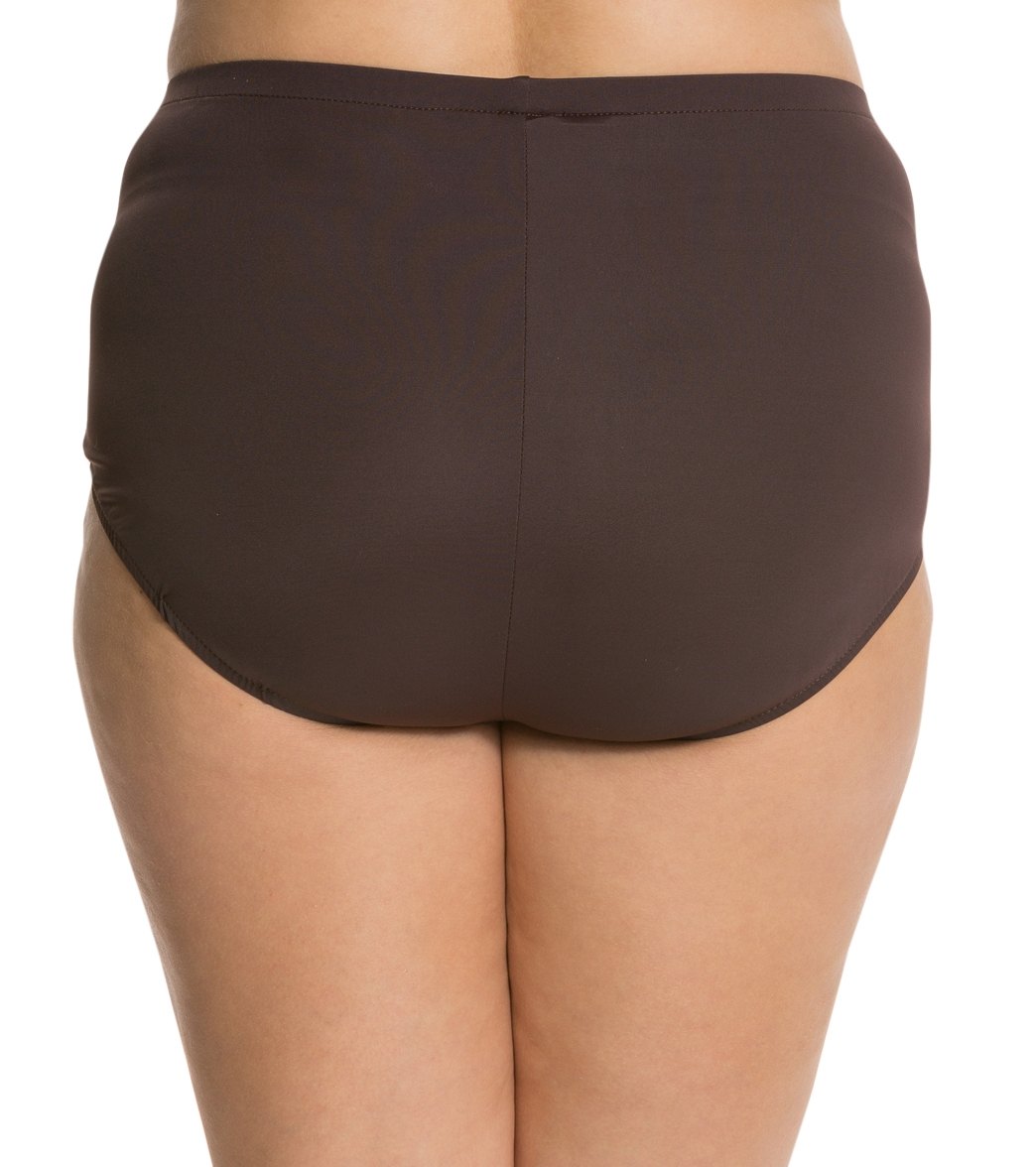 Maxine Plus Size Solids Full Bikini Bottom