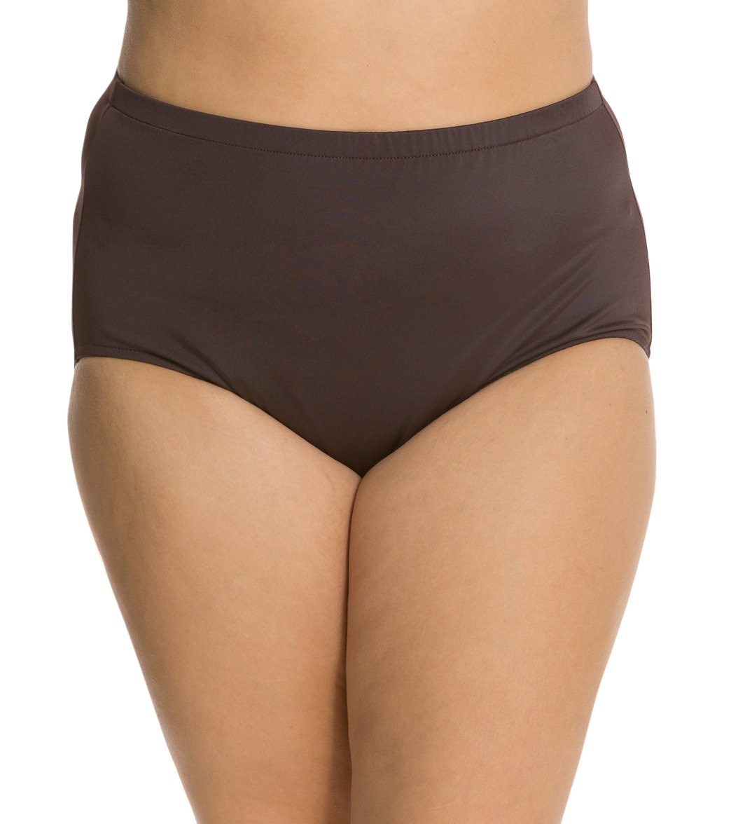 Maxine Plus Size Solids Full Bikini Bottom
