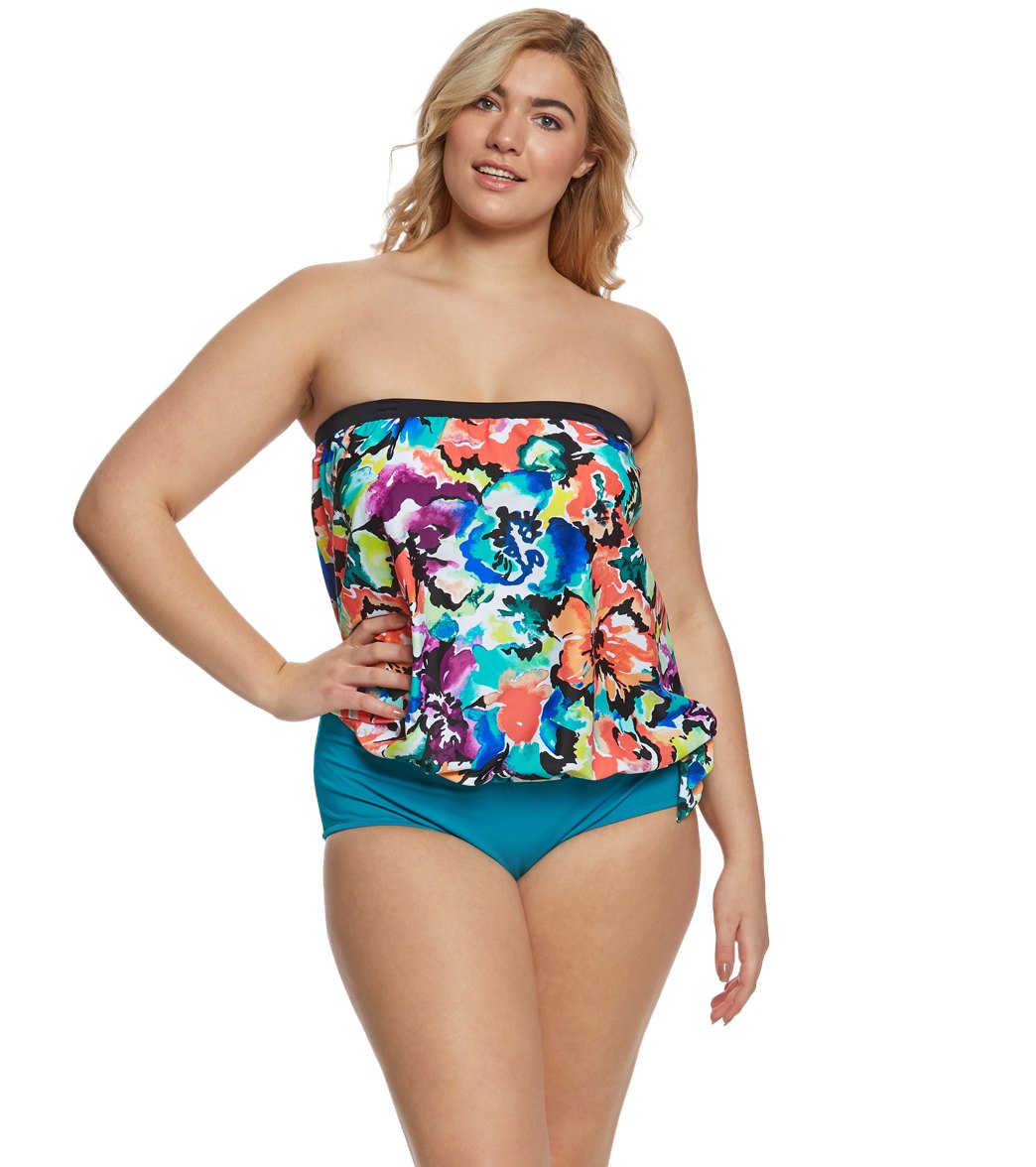 Maxine Plus Size Solids Full Bikini Bottom