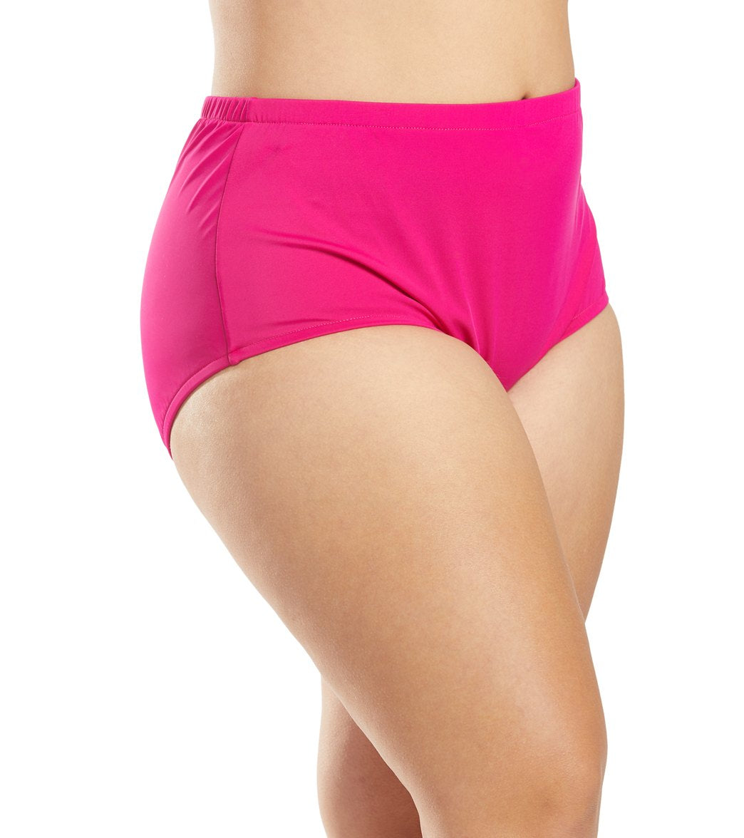 Maxine Plus Size Solids Full Bikini Bottom