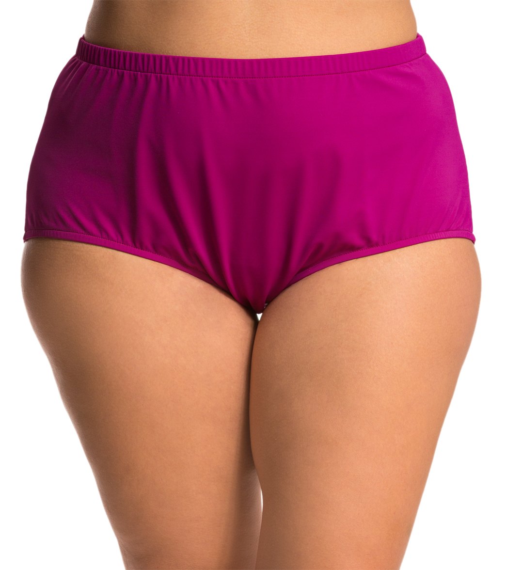 Maxine Plus Size Solids Full Bikini Bottom