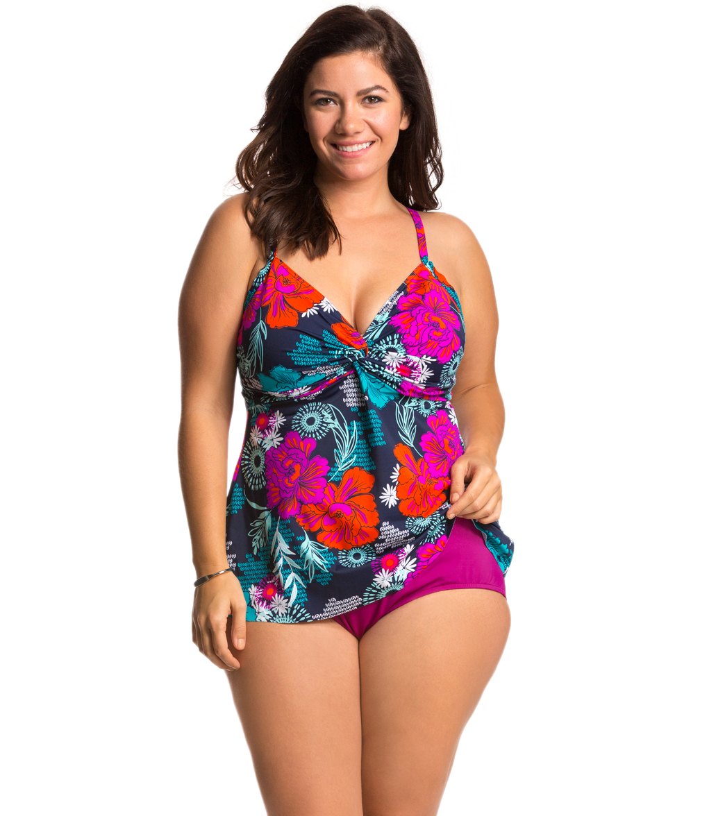 Maxine Plus Size Solids Full Bikini Bottom