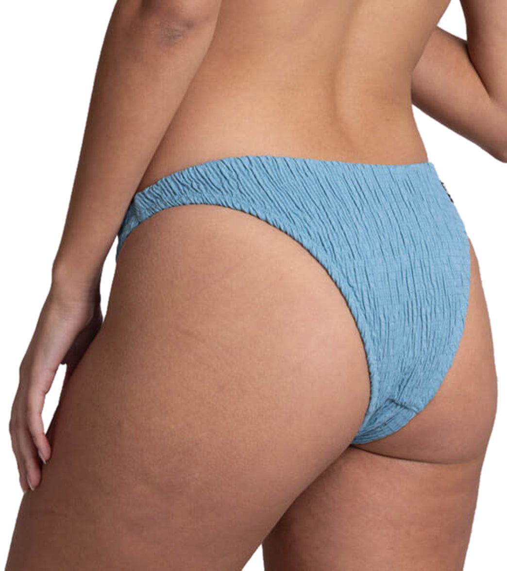 JOLYN Women's Kelia Solid Smocked French Cut Bikini Bottom