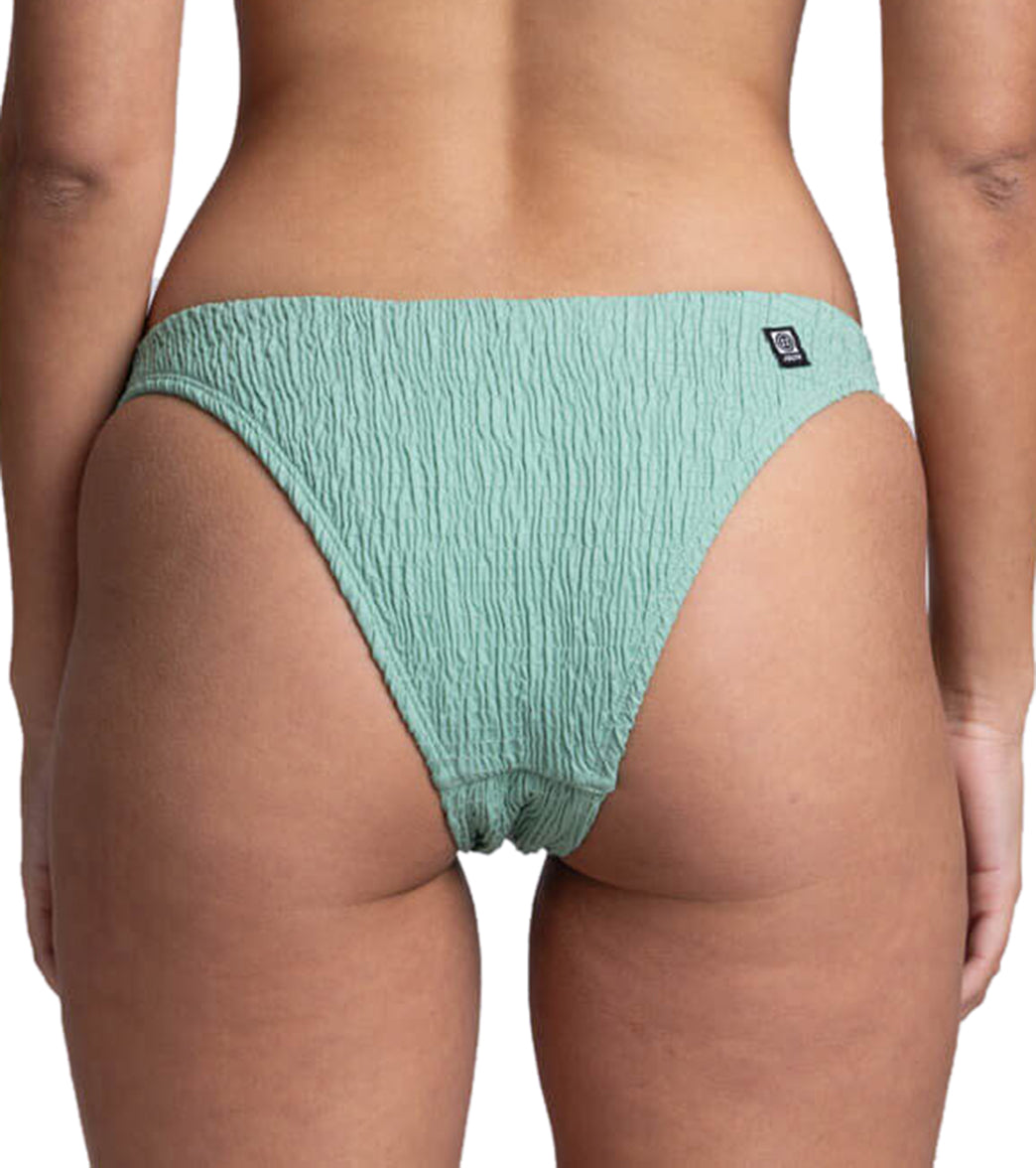 JOLYN Women's Kelia Solid Smocked French Cut Bikini Bottom