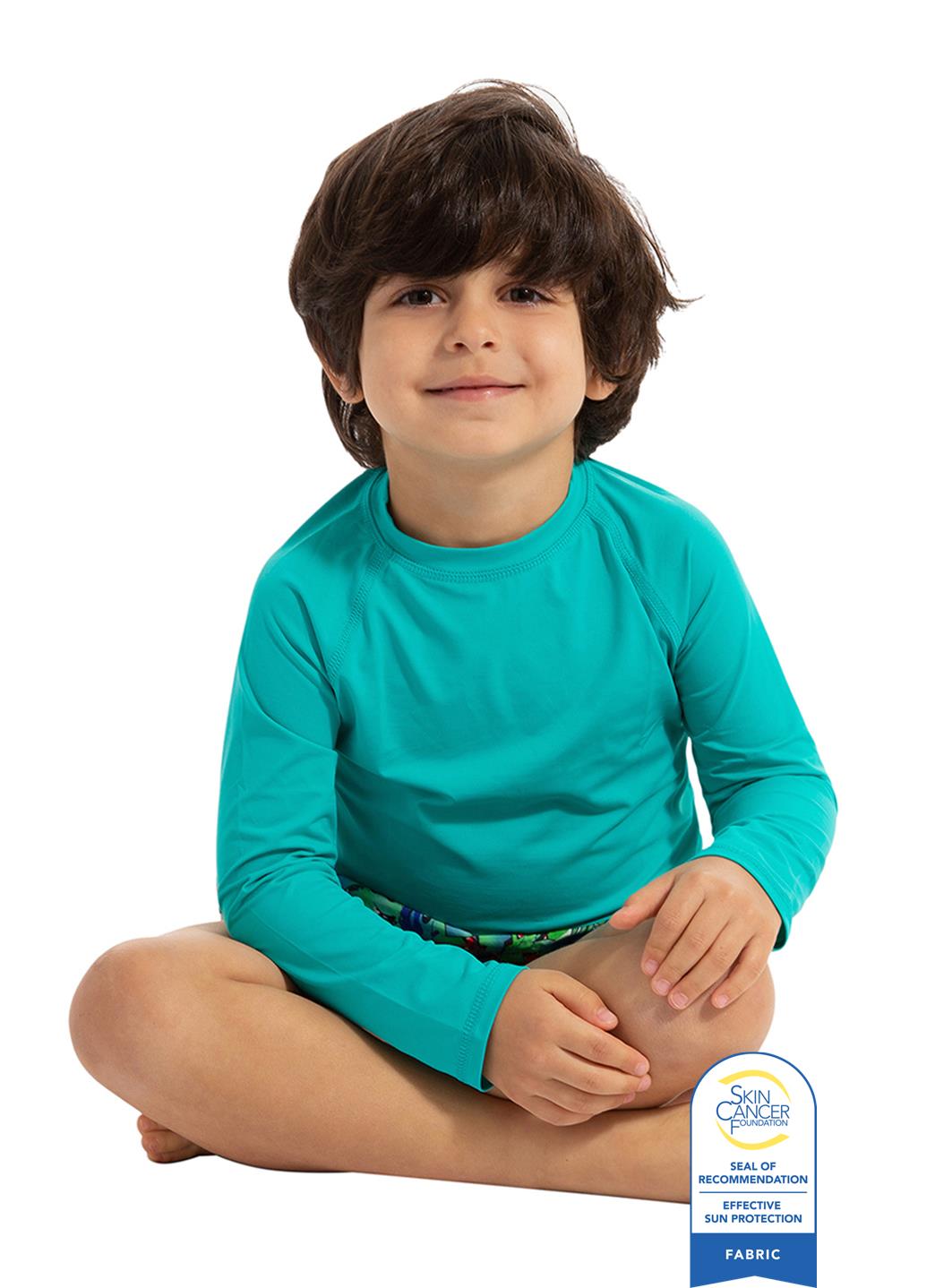 Bloq UV Youth Crew Neck Long Sleeve UPF 50 Swim Shirt