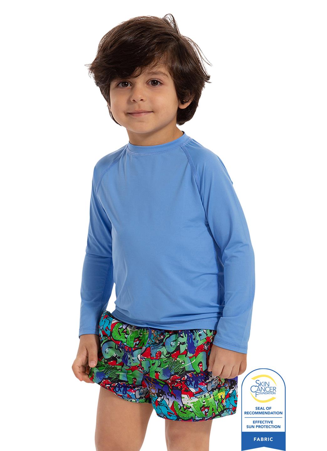 Bloq UV Youth Crew Neck Long Sleeve UPF 50 Swim Shirt