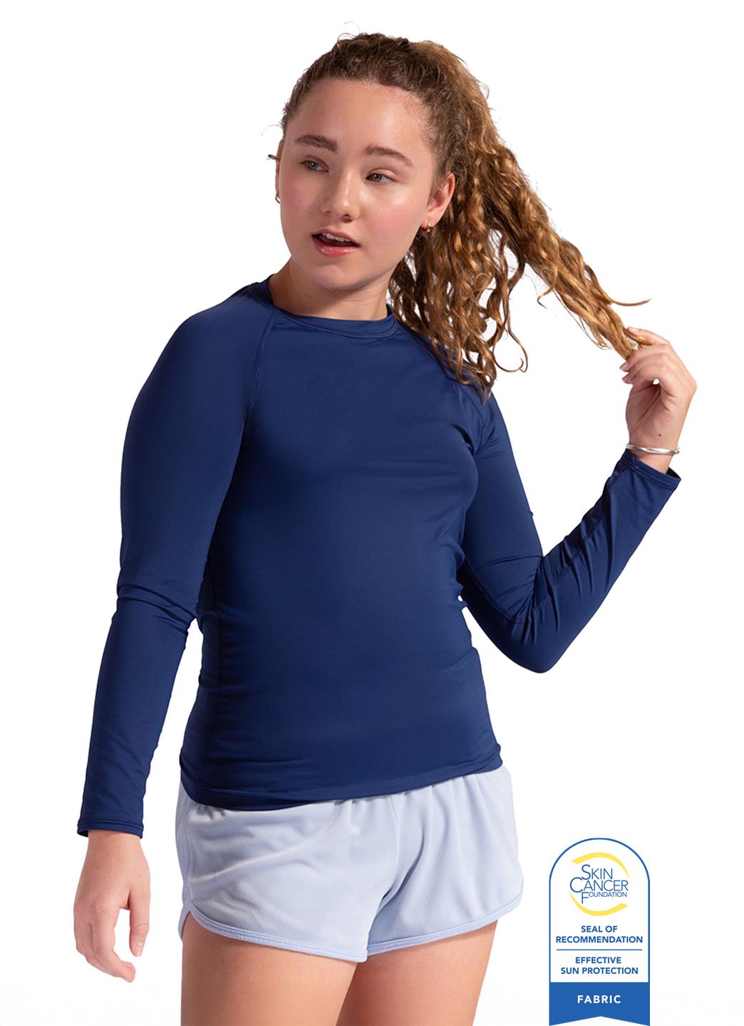 Bloq UV Youth Crew Neck Long Sleeve UPF 50 Swim Shirt