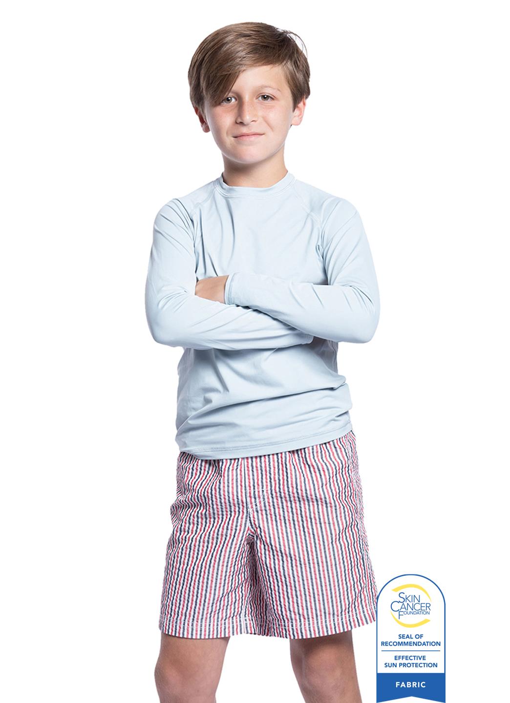 Bloq UV Youth Crew Neck Long Sleeve UPF 50 Swim Shirt