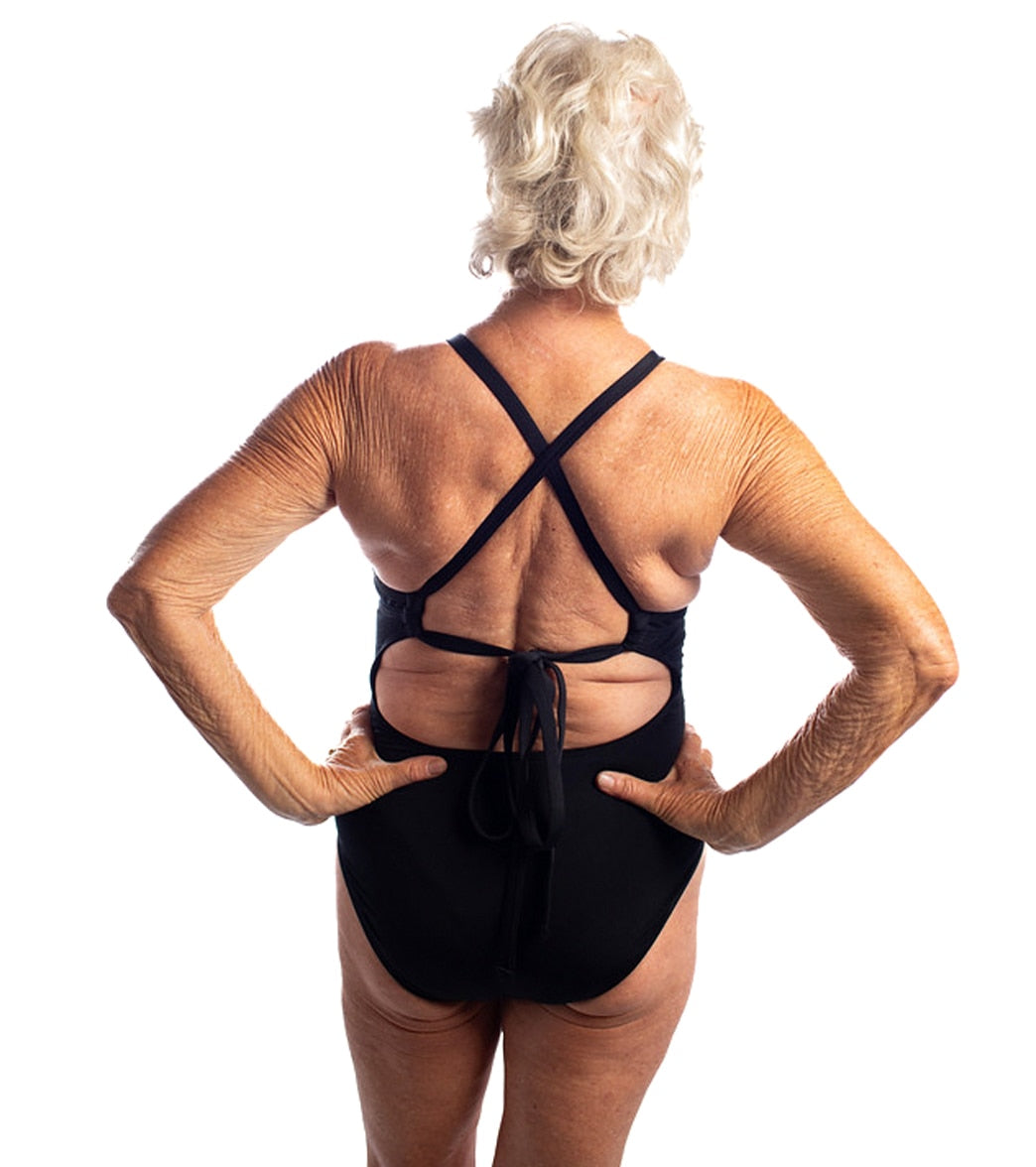 See Her Swim Women's The Breaststroke Triangle Top One Piece Swimsuit