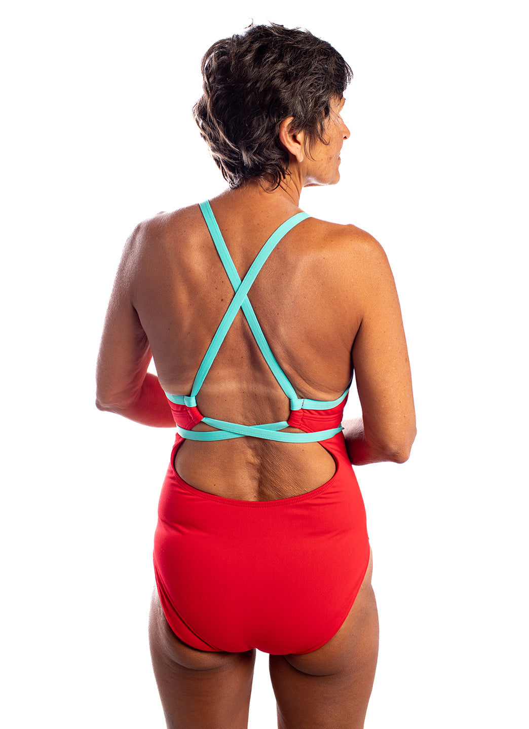 See Her Swim Women's The Breaststroke Triangle Top One Piece Swimsuit