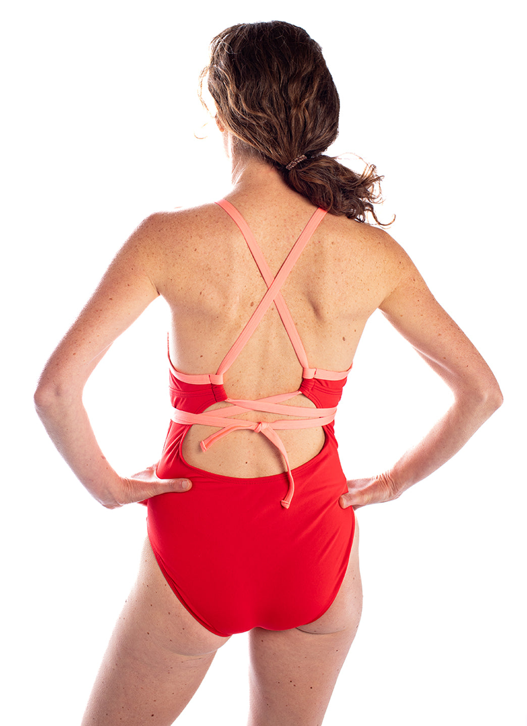 See Her Swim Women's The Breaststroke Triangle Top One Piece Swimsuit