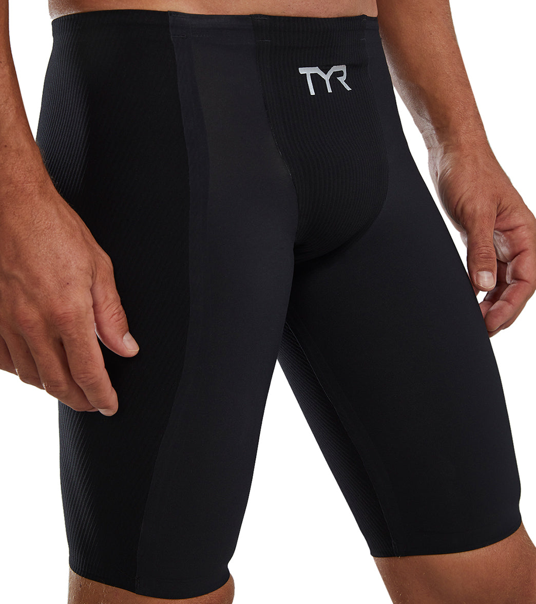 TYR Men's Solid Shockwave High Waist Jammer Tech Suit Swimsuit