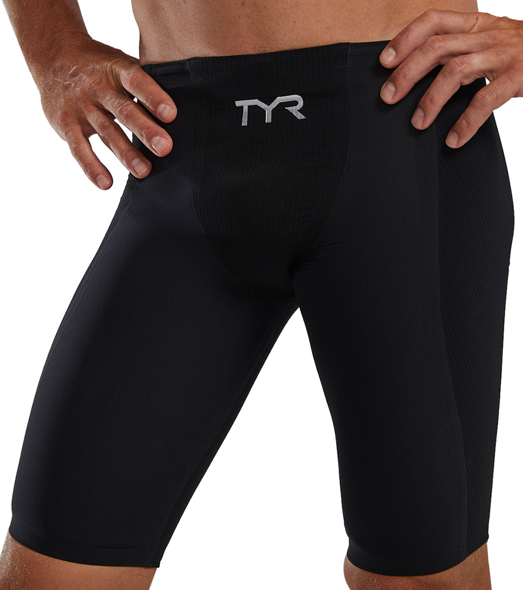 TYR Men's Solid Shockwave High Waist Jammer Tech Suit Swimsuit