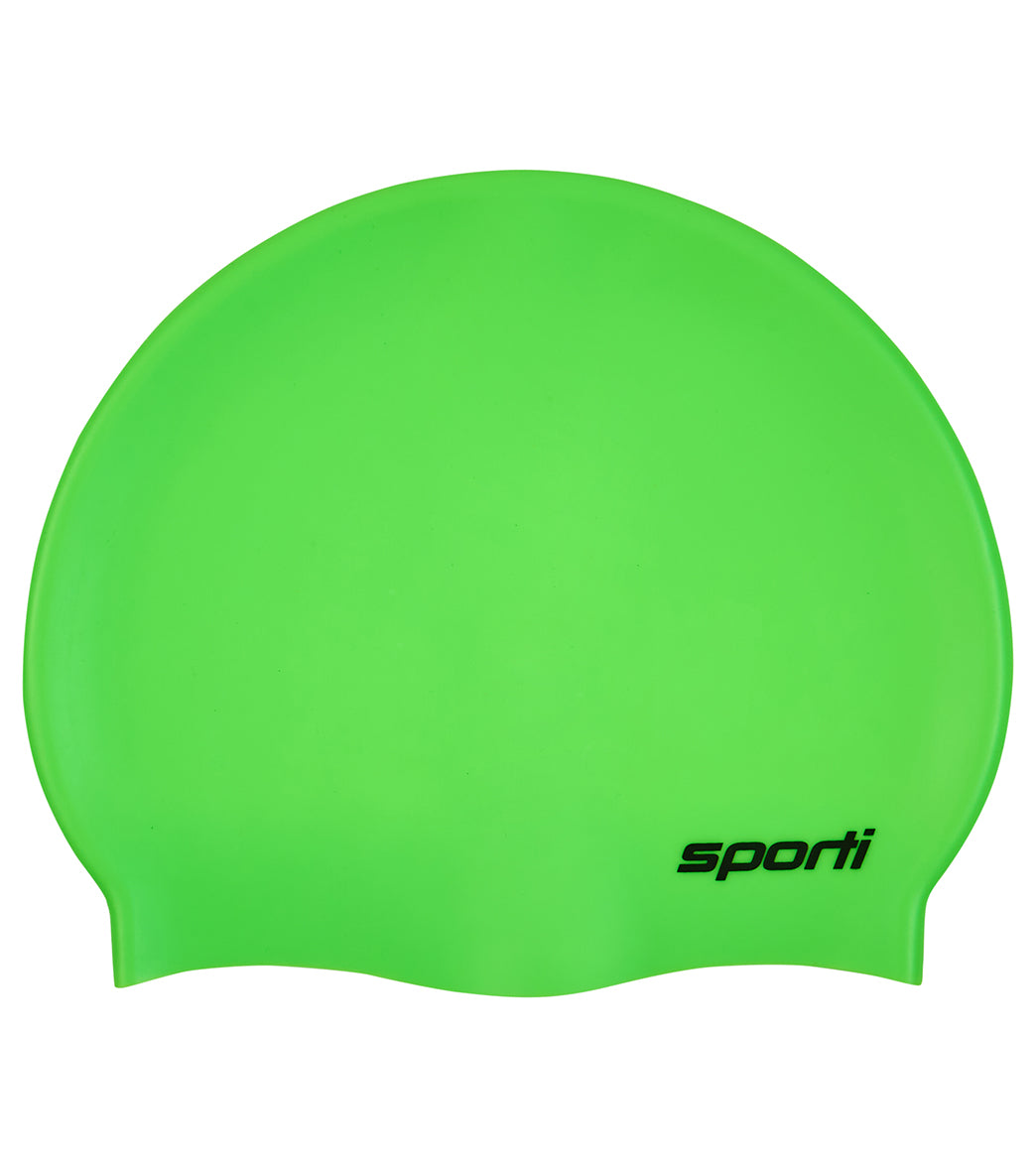 Sporti Kids' Solid Neon Silicone Swim Cap