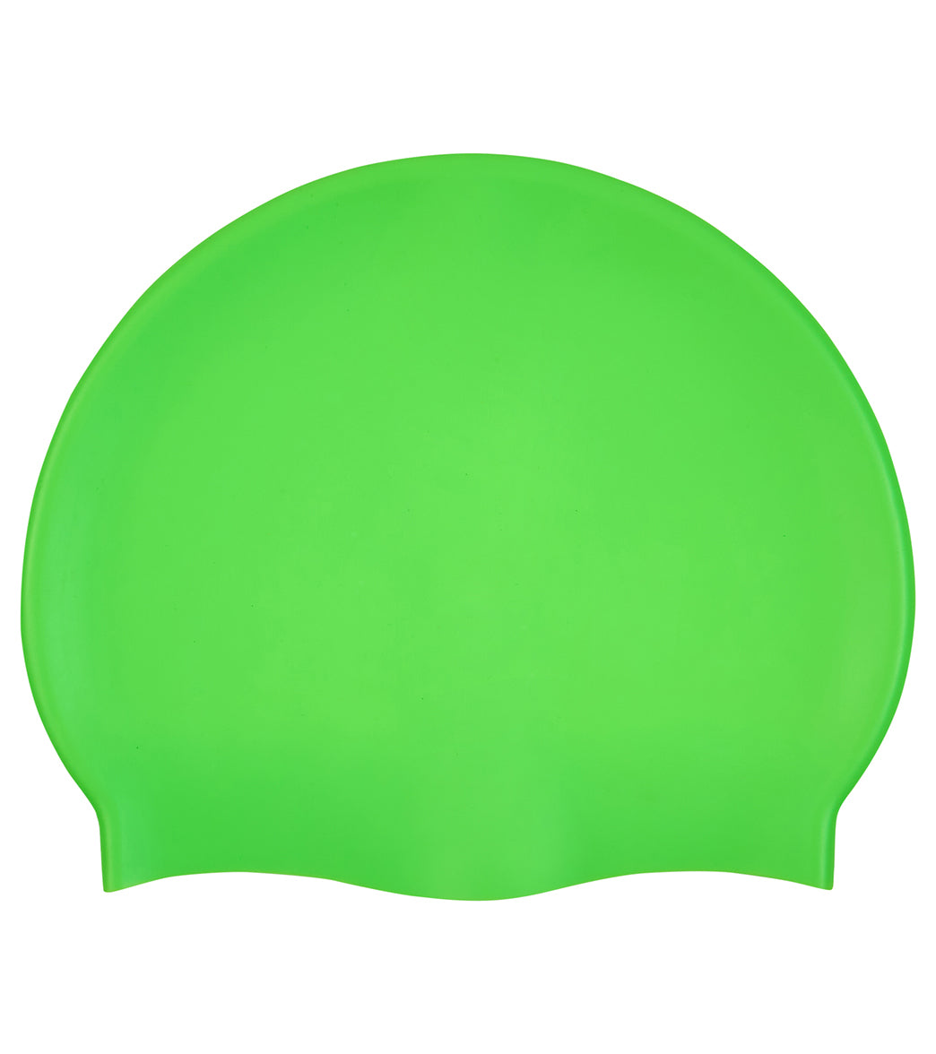 Sporti Kids' Solid Neon Silicone Swim Cap