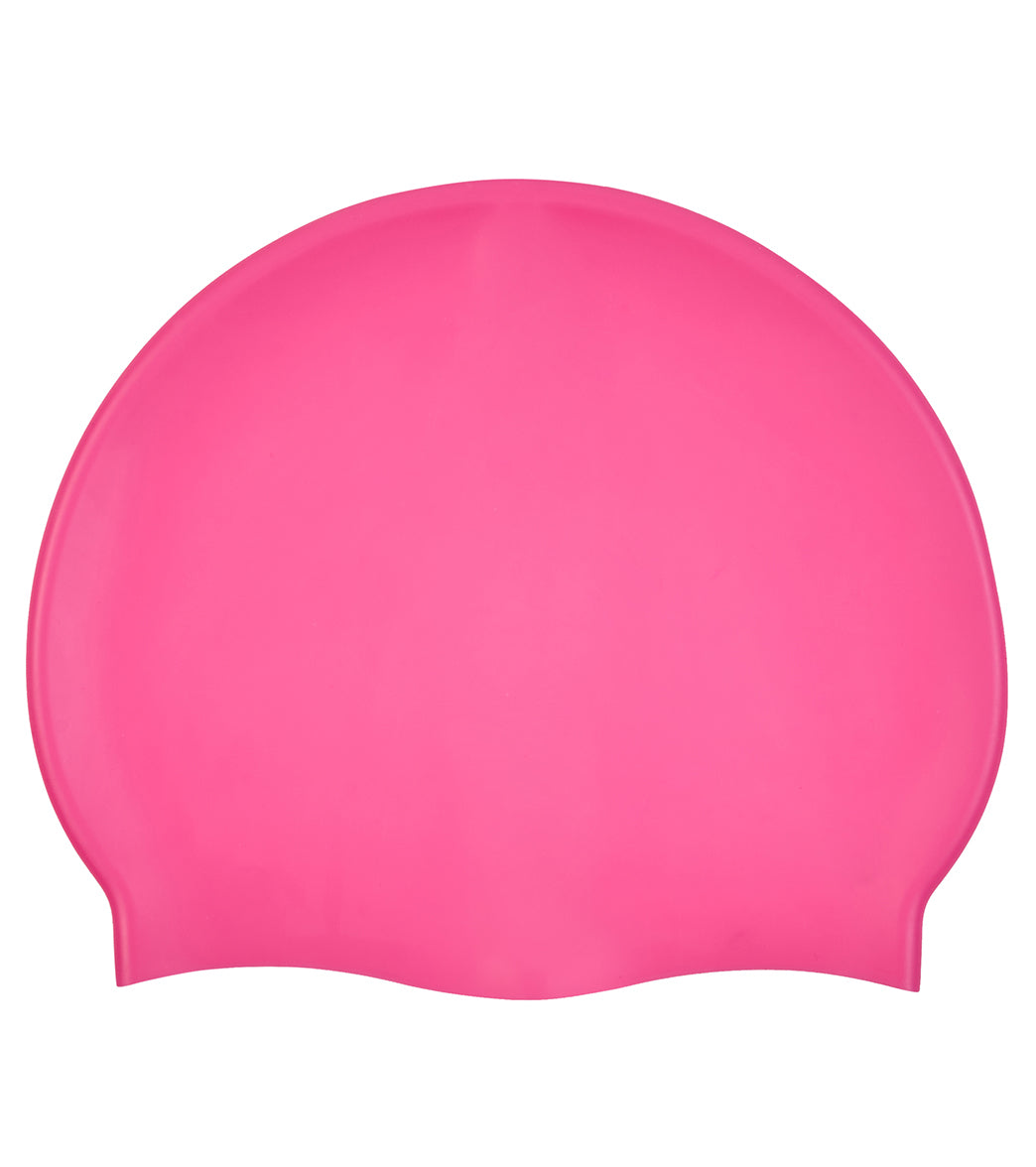 Sporti Kids' Solid Neon Silicone Swim Cap