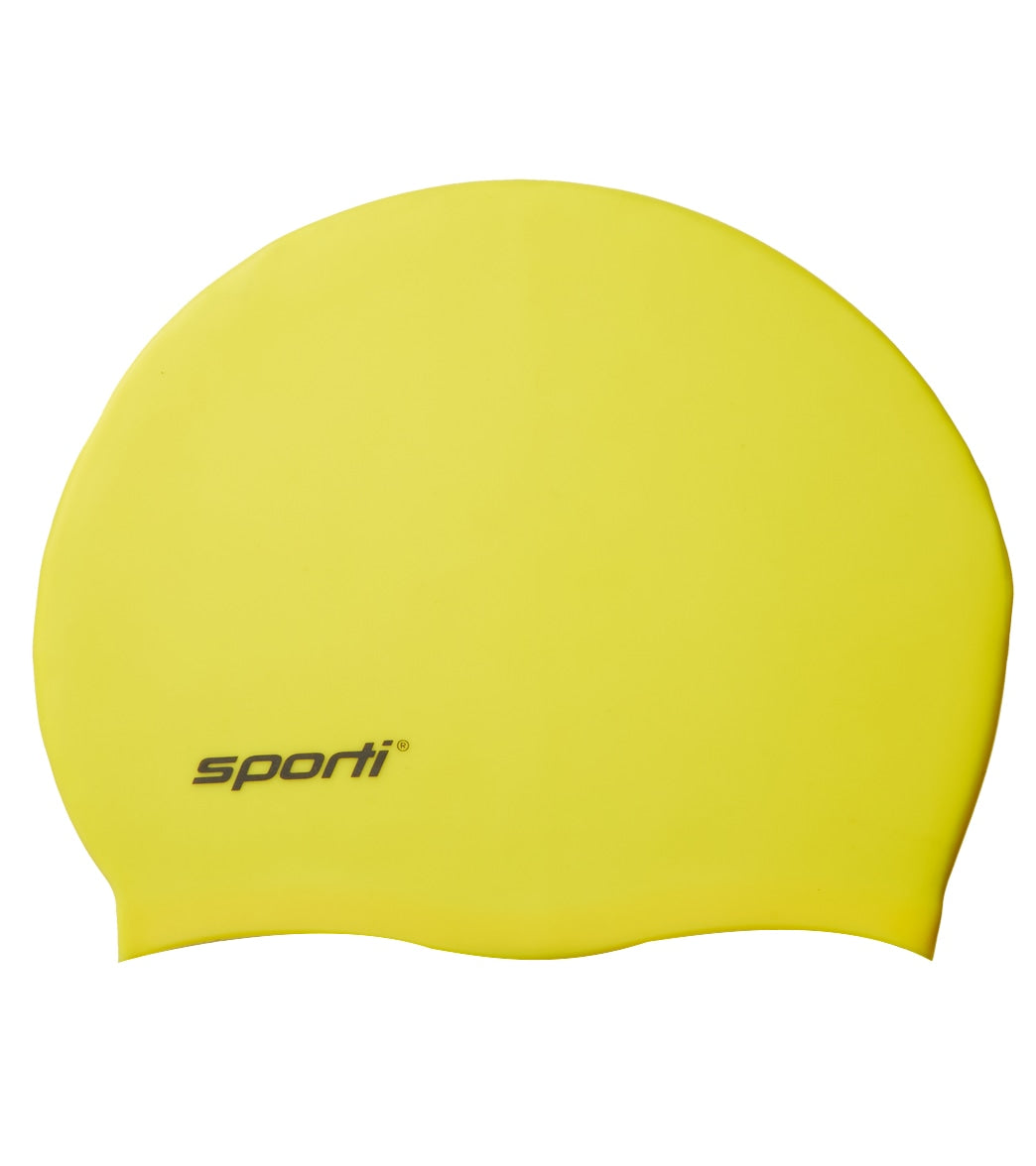 Sporti Kids' Solid Neon Silicone Swim Cap