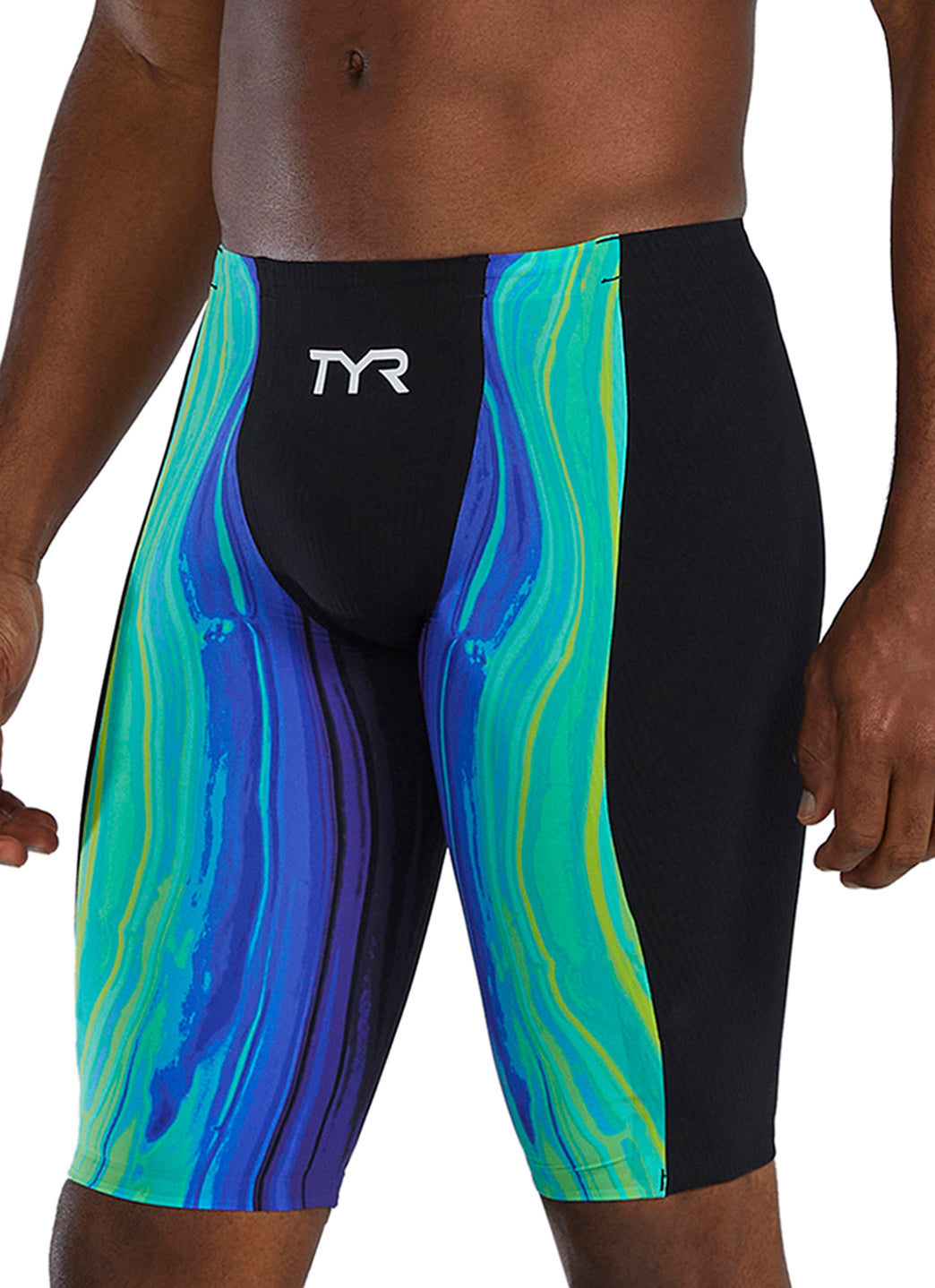 TYR Men's Shockwave Volconyx High Waist Jammer Tech Suit Swimsuit