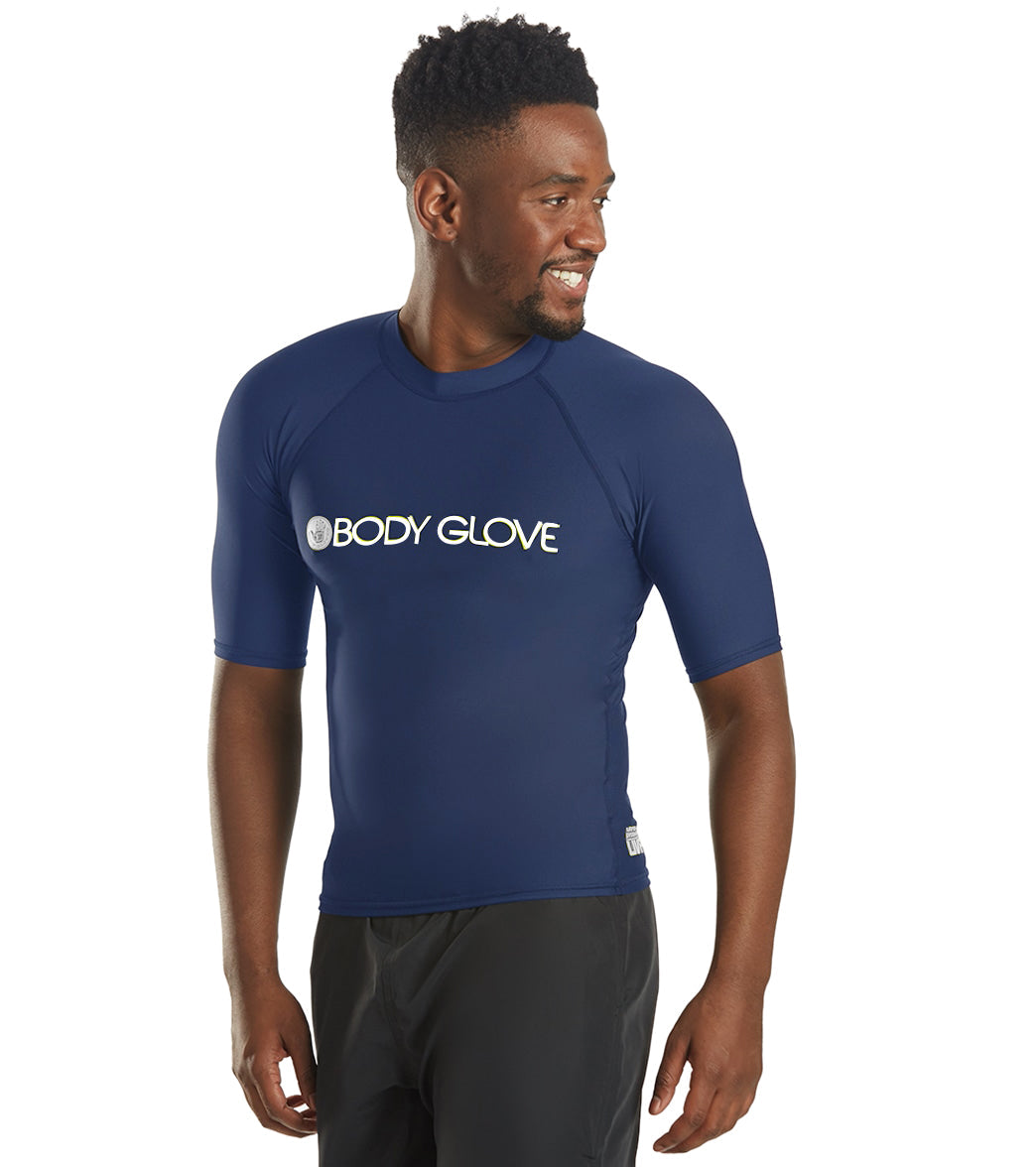 Body Glove Men's Basic Short Sleeve Fitted Rashguard