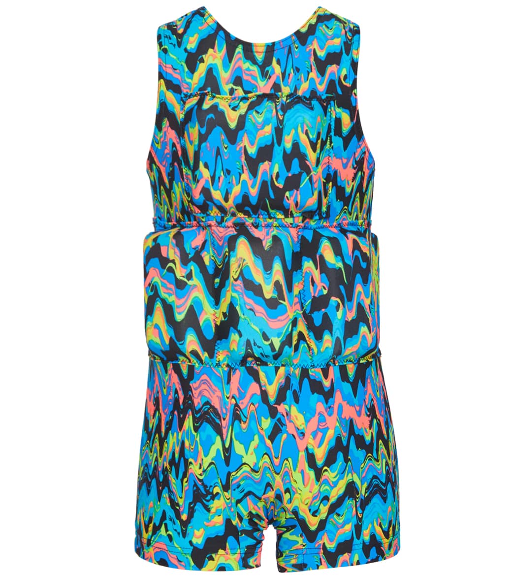 My Pool Pal Boy's Neon Multi Chevron Floatation Swimsuit