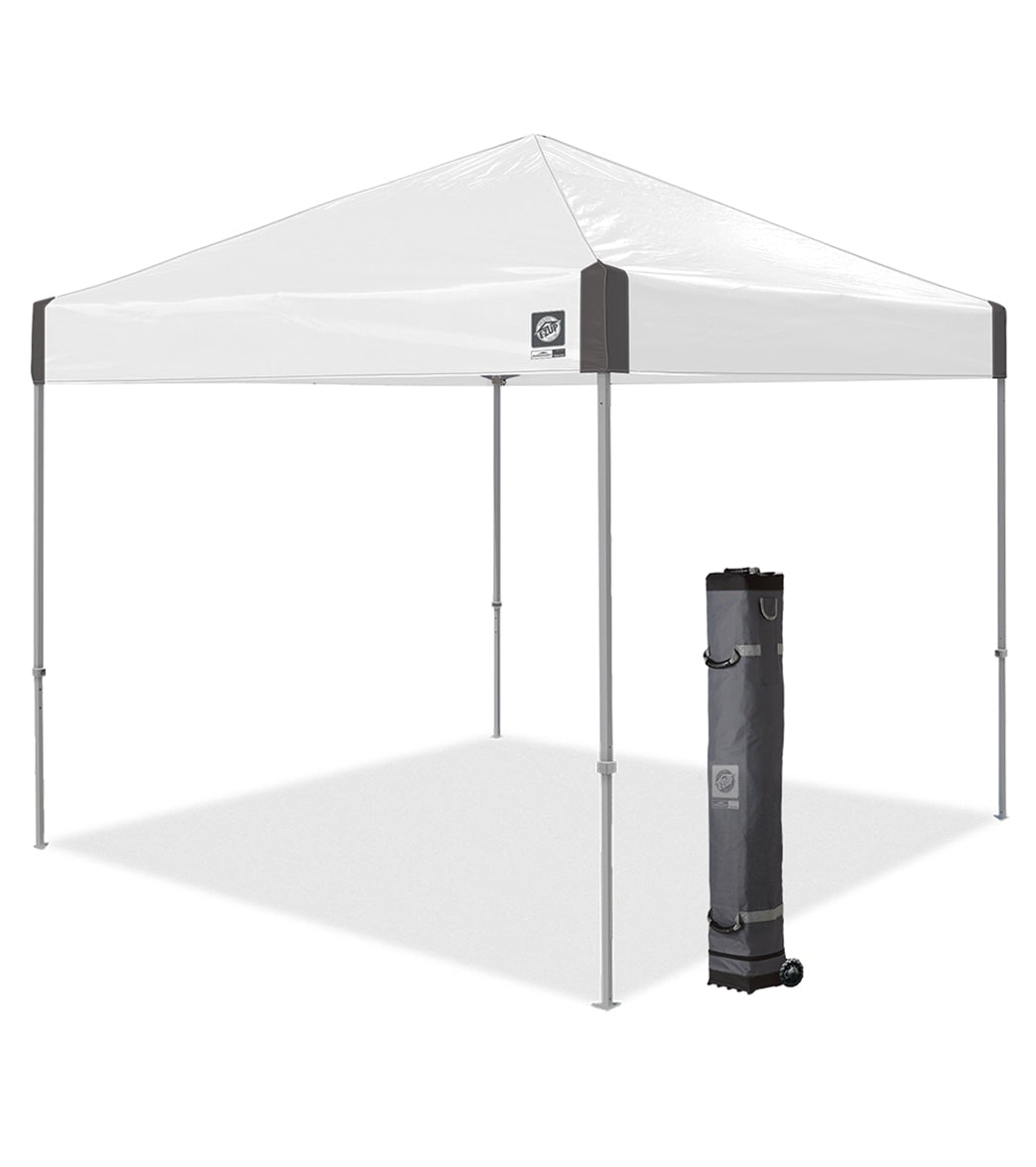 E-Z UP Ambassador 10'x10' Shelter Tent w/Spikes & Roller Bag