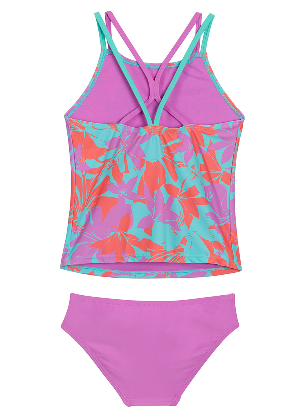 Speedo Girls' Printed Tankini Set (Big Kid)