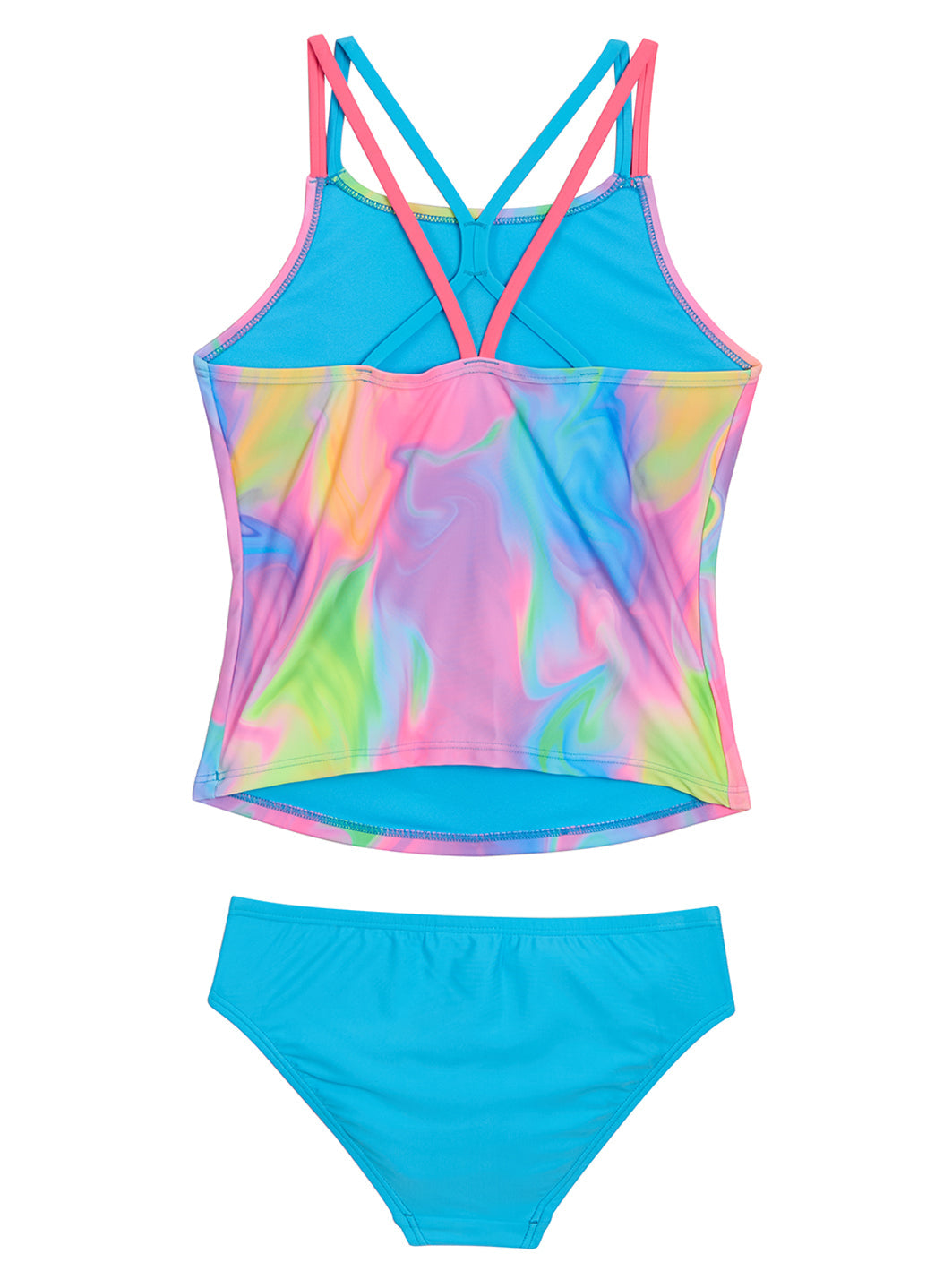 Speedo Girls' Printed Tankini Set (Big Kid)