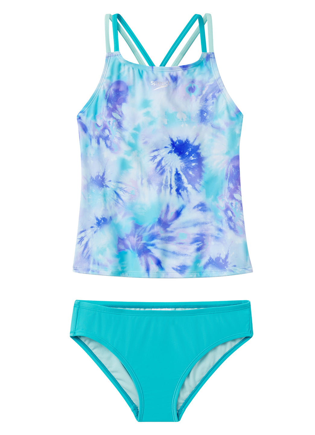 Speedo Girls' Printed Tankini Set (Big Kid)