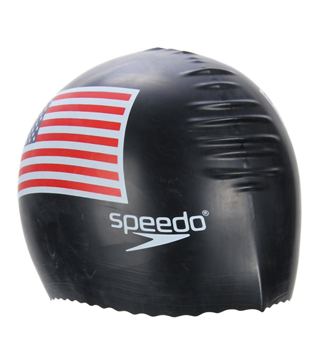 Speedo USA Flag Latex Swim Cap