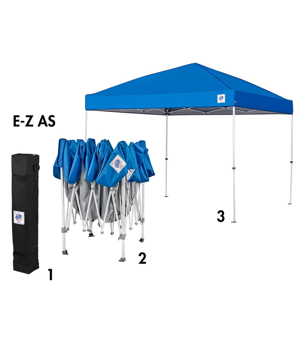 E-Z UP Envoy 10'x10' Shelter Tent w/Spikes & Roller Bag